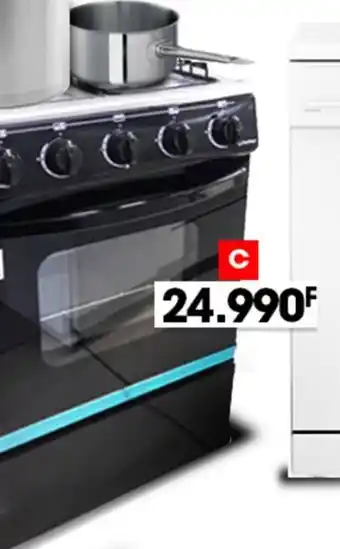Cuisinière 4 feux noir BERKLAYS BC4GXBK réf: G1829926