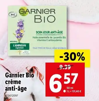 Lidl Garnier Bio Crème anti-age offre