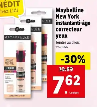Lidl Maybelline New york instantanti-age offre