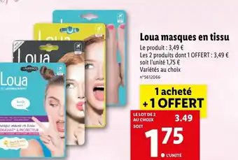 Lidl Loua masques en tissu offre