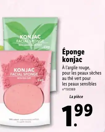 Lidl éponge konjac offre