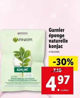 Lidl Garnier éponge naturelle konjac offre