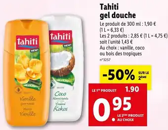 Lidl Tahiti gel douche offre