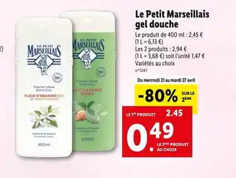 Lidl Le petit Marseillais gel douche offre