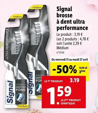 Lidl Signal brosse à dent ultra performance offre