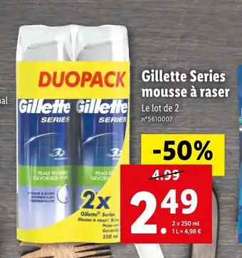 Lidl Gillette Series mousse à raser offre