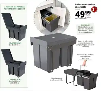 Lidl Collecteur de déchets encastrable offre