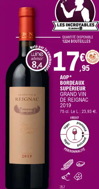 E.Leclerc AOP bordeaux supérieur offre