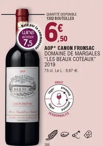 E.Leclerc AOP canon fronsac offre