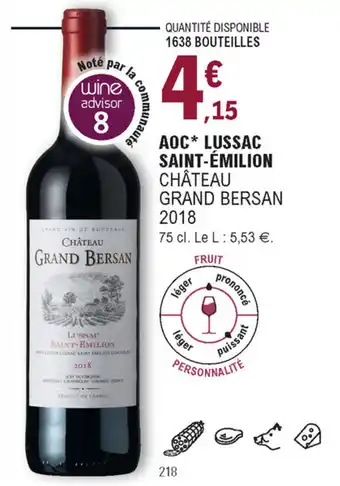 E.Leclerc AOC lussac saint-émilion offre