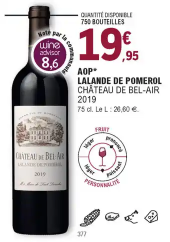 AOP lalande de pomerol