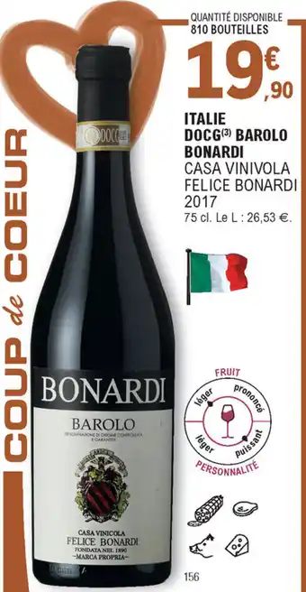 E.Leclerc Italie dogc barolo bonardi offre