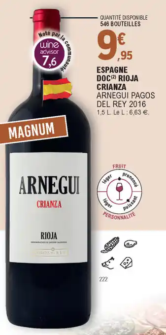 E.Leclerc Espagne doc rioja crianza offre