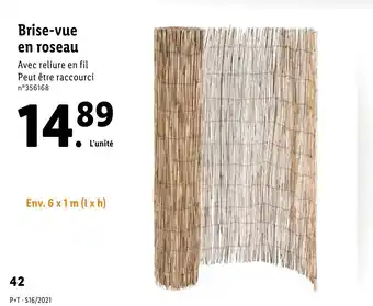 Lidl Brise-vue en roseau offre