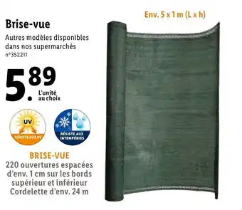 Lidl Brise-vue offre