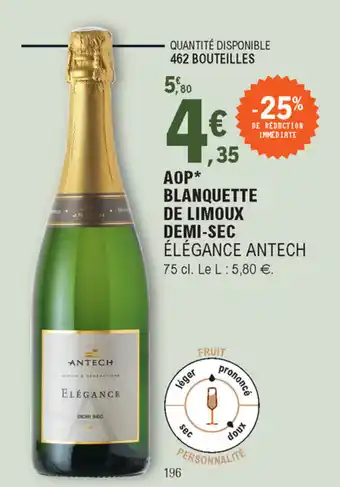 E.Leclerc AOP blanquette de limoux demi-sec offre