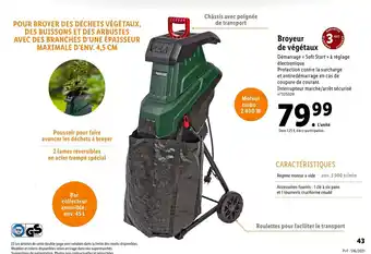 Lidl Broyeur de végétaux offre