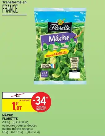 Intermarché Mâche florette offre
