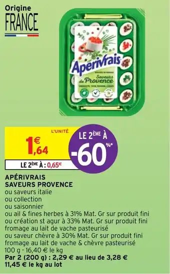 Intermarché Apérivrais saveurs provence offre
