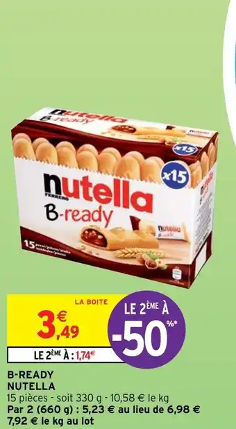 Intermarché B-ready nutella offre