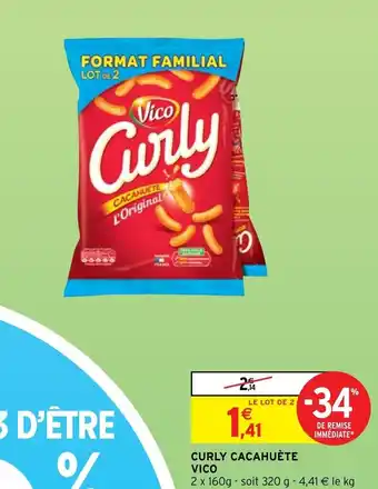 Intermarché Curly cacahuète vico offre