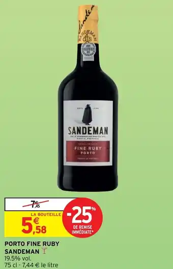 Intermarché Porto fine ruby sandeman offre