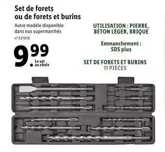 Lidl Set de forets ou de forets et burins offre