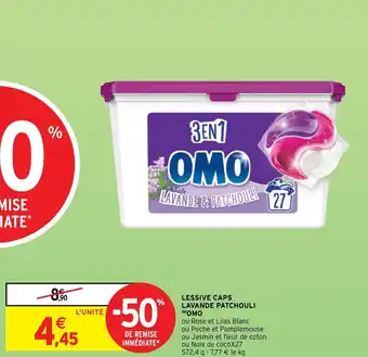 Intermarché Lessive caps lavande patchouli omo offre