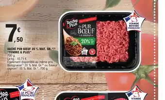 E.Leclerc HACHÉ PUR BŒUF 20 % MAT. GR offre