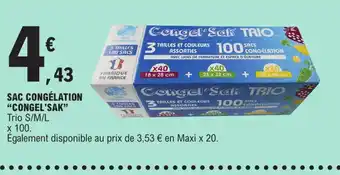 E.Leclerc SAC CONGÉLATION CONGEL'SAK offre