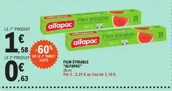 E.Leclerc FILM ÉTIRABLE ALFAPAC offre