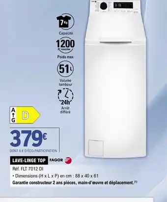 E.Leclerc LAVE-LINGE TOP FAGOR offre