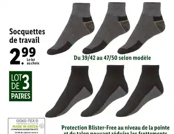 Lidl Socquettes de travail offre