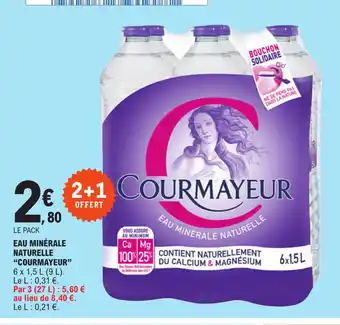 E.Leclerc EAU MINÉRALE NATURELLE "COURMAYEUR" offre