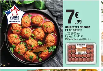 E.Leclerc BOULETTES DE PORC ET DE BŒUF offre