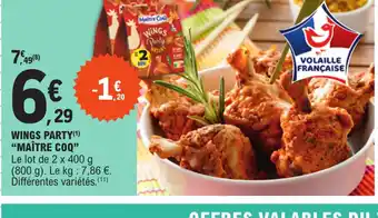 E.Leclerc WINGS PARTY MAÎTRE COQ offre