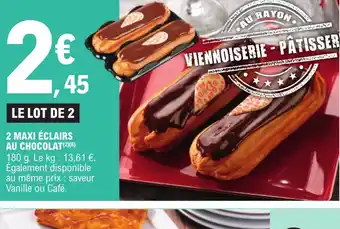 E.Leclerc 2 MAXI ÉCLAIRS AU CHOCOLAT offre