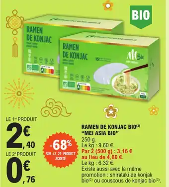E.Leclerc RAMEN DE KONJAC BIO(3) "MEI ASIA BIO" offre