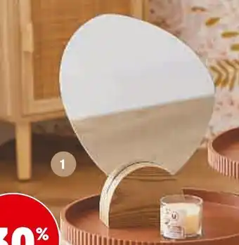 Super U MIROIR SOCLE BOIS H36CM offre