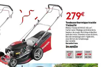 Mr Bricolage Tondeuse Thermique Tractée T14546th Inventiv offre