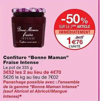 Monoprix Confiture offre