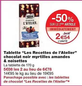 Monoprix Tablette offre