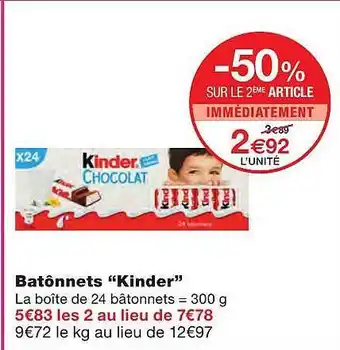 Monoprix Bâtonnets offre