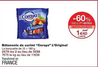 Monoprix Bâtonnets De Surimi offre