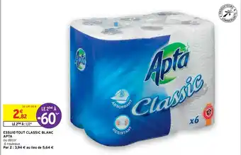 Intermarché Essuie-tout Classic Blanc Apta offre