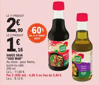 E.Leclerc SAUCE SOJA "SUZI WAN" offre