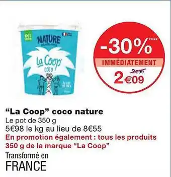 Monoprix Offre "la Coop" Coco Nature chez Monoprix offre