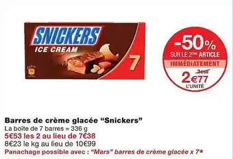 Monoprix Barres De Crème Glacée offre