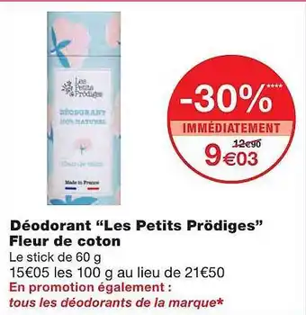 Monoprix Déodorant offre