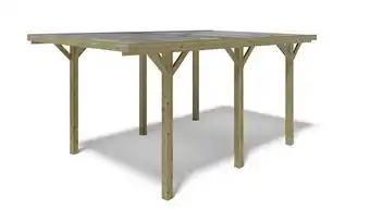 Bricorama Carport, abri de voiture 3,04x5,12 m - 15,56 m2 - couverture PVC  offre